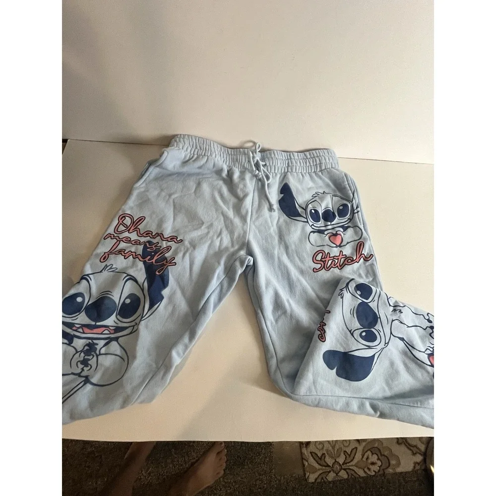 Lilo and stitch‎ sweatpants light blue Disney size large 11/13